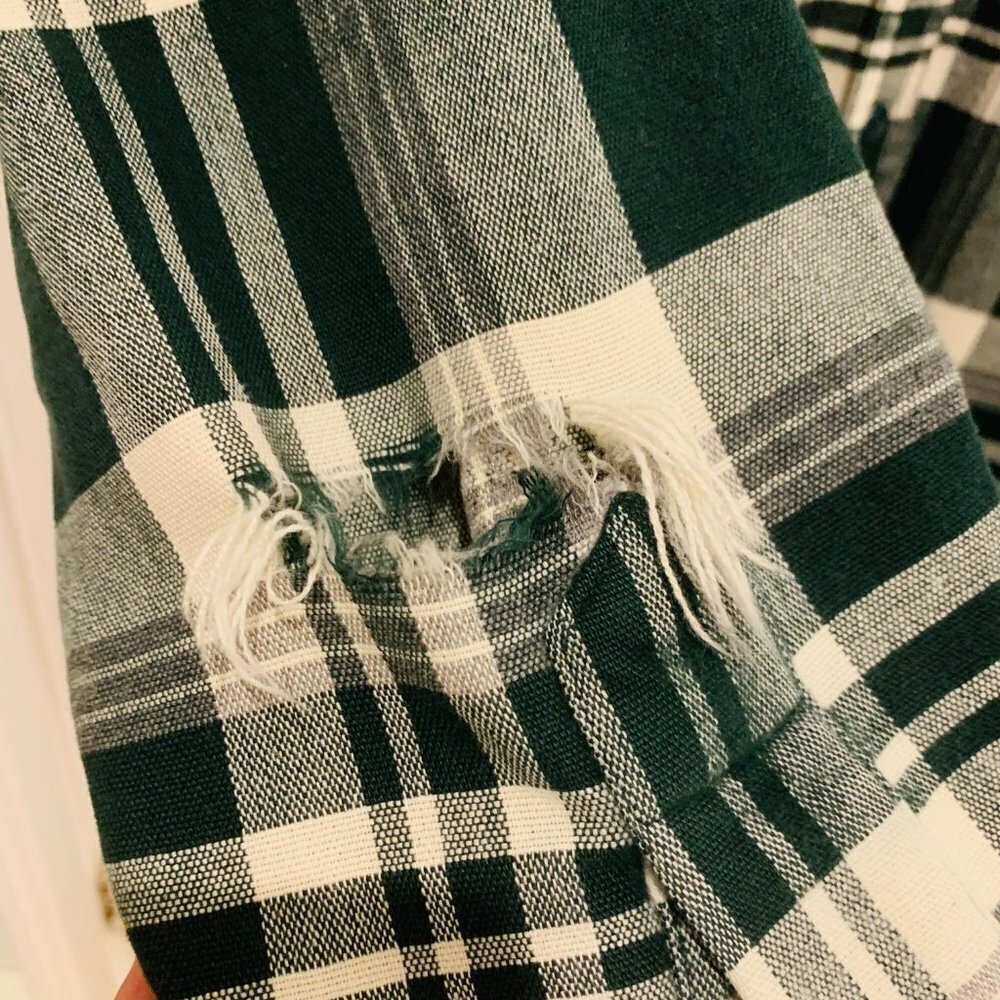 Vintage LL Bean Flannel Men's Thick Work Shirt Size Large Heavy Chamois Work - Picture 4 of 9